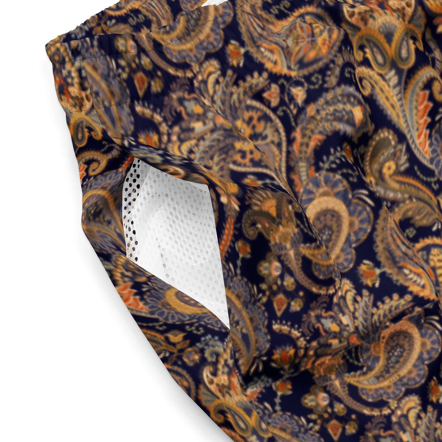 Golden Paisley River Shorts