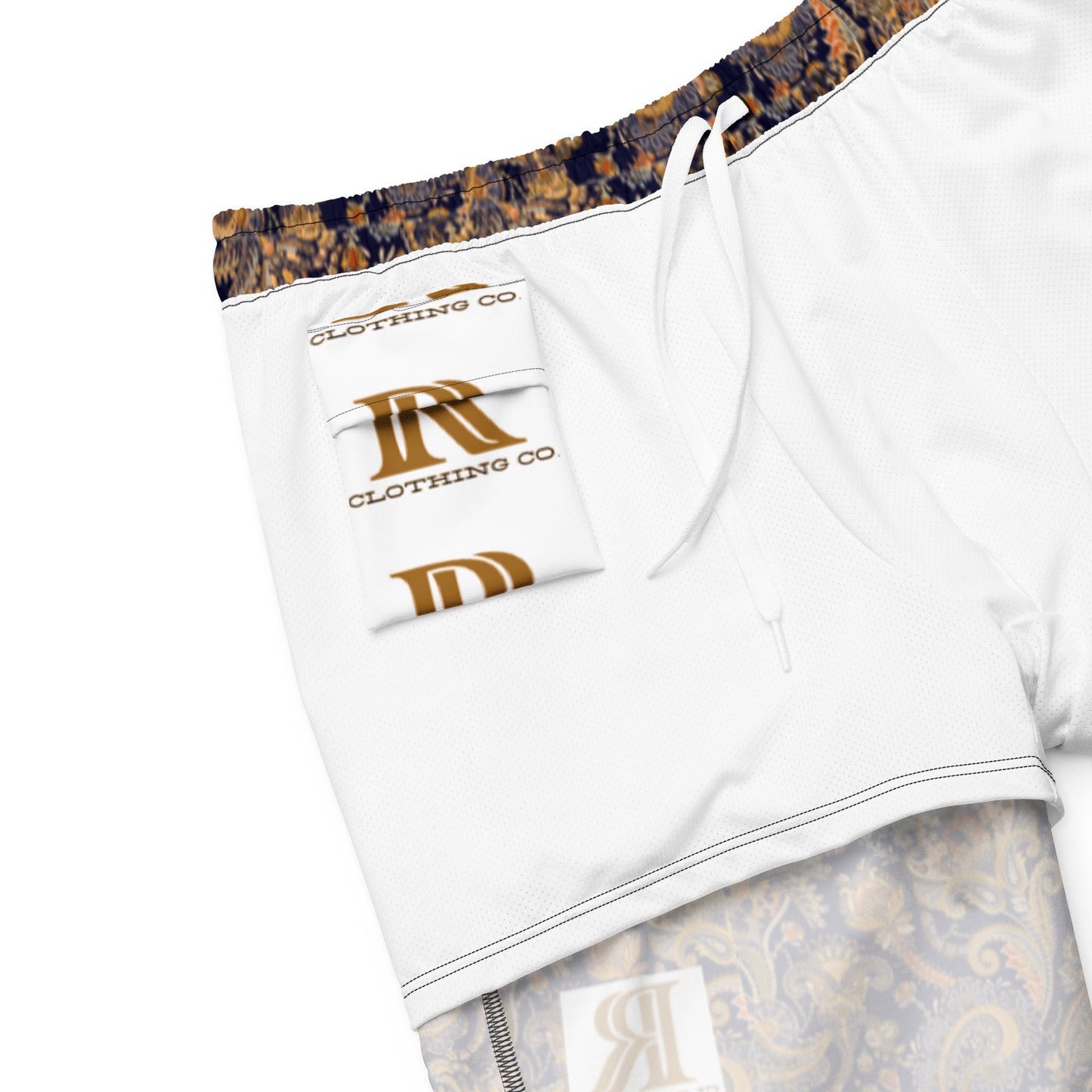 Golden Paisley River Shorts